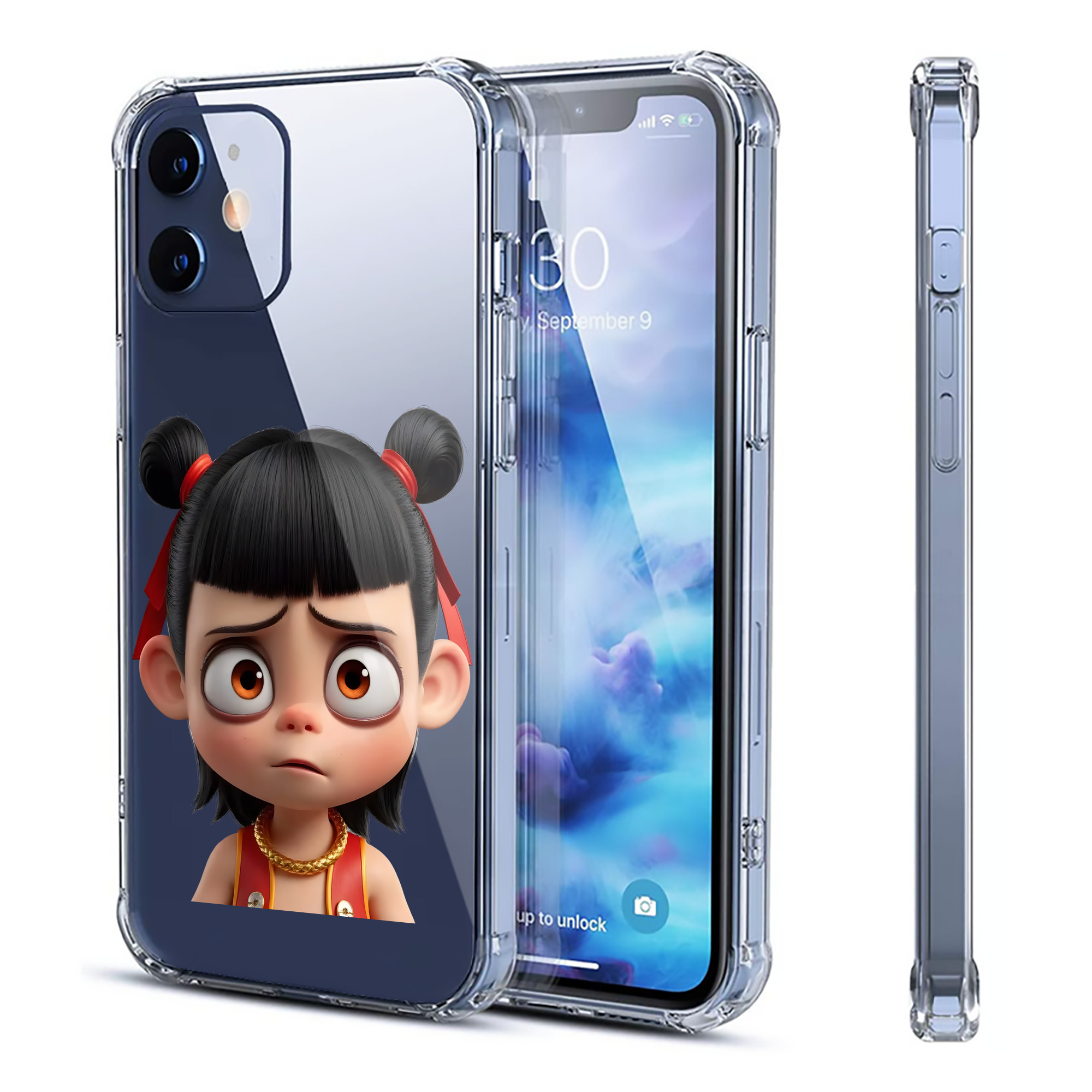 （画像用） Ne Zha 2 ナタ 魔童の大暴れ 【iPhone 12シリーズ対応】透明スマホケース（クリアソフトケース）
